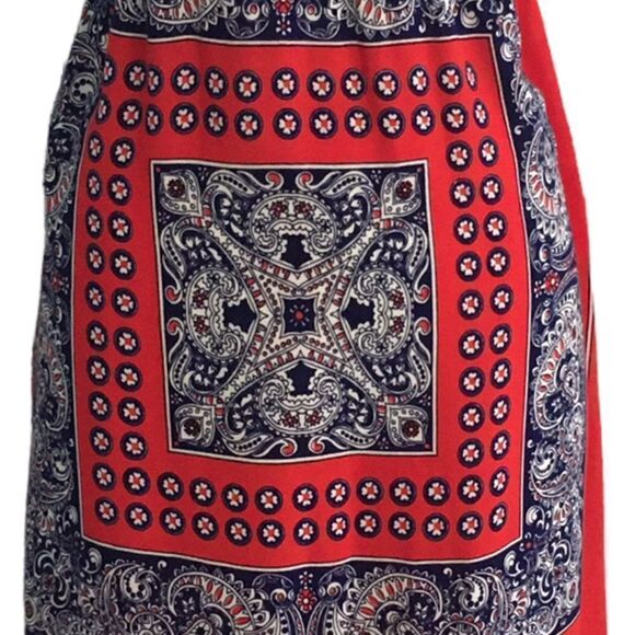 Vintage S. Howard Hirsh Geo Pattern Halter Maxi Dress - Picture 3 of 8